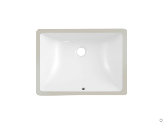 Bathroom Porcelain Rectangular Undermount White Vanity Sink