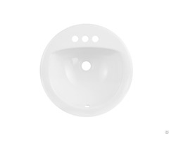 Traditional Design Glassy White Round Drop In Wash Basin