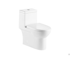 Durable Lavatory White Ceramic Skirted One Piece Elongated Bathroom Toilet