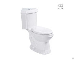 Traditional Style Elongated Vitreous China Ceramic Two Piece Toilet