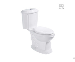 White Cupc Certified Two Piece Ceramic Bathroom Dual Flush Water Saving Elongated Toilet