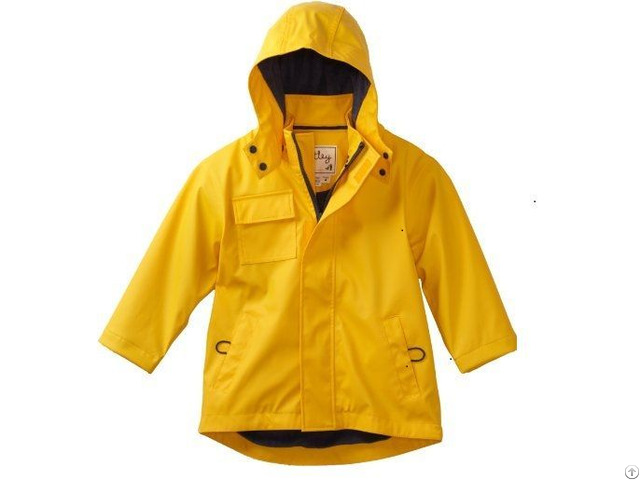 Kids Pu Rain Coat Oeko Tex 100 Welded Seam