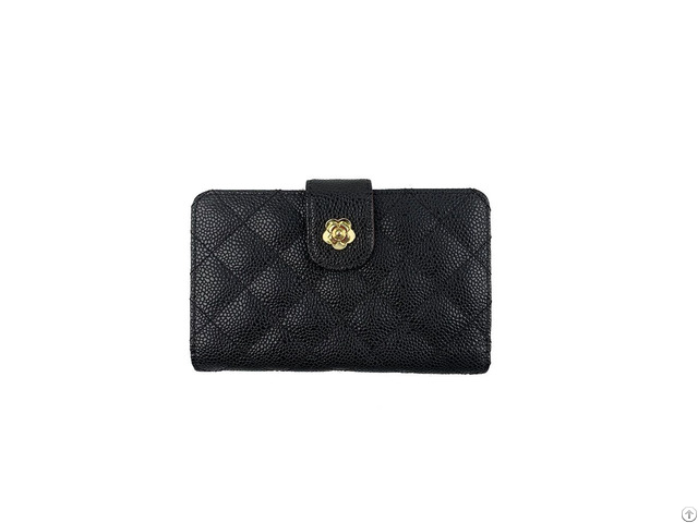 Women Black Flat Wallet