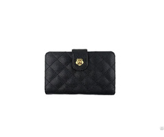 Women Black Flat Wallet