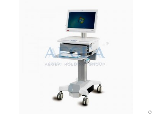 Computer Trolley Abs Medical Cart Workstation