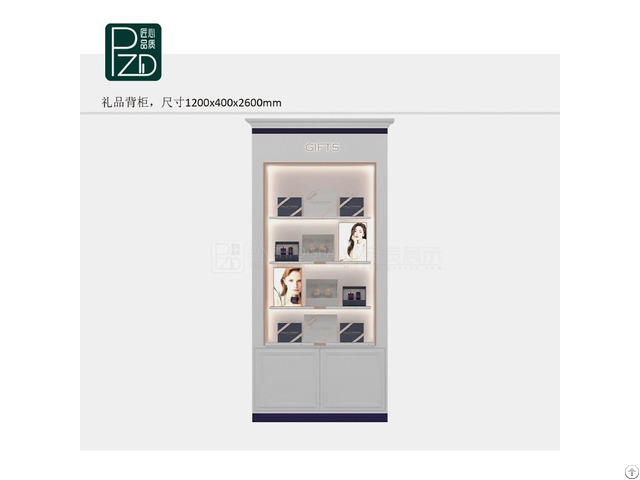 Customized White Cosmetic Display Cabinet