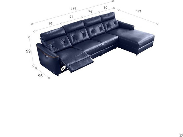 Minimalist Combination First Layer Cowhide Corner Sofa