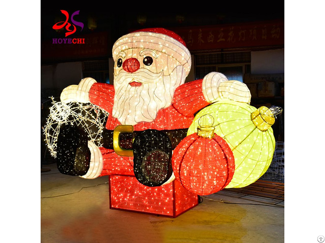 Giant Outdoor Lighting Christmas Santa Claus Motif Light