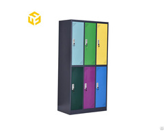 Steel Cabinet 6 Door Wardrobe School University Lockers Changing Room Metal Almirah