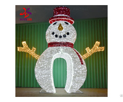 Large Led Arch Snowman Motif Light