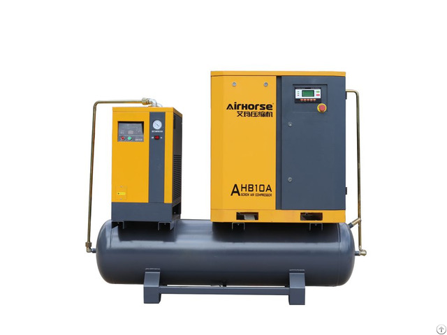 10hp Stationary Electric Rotary Screw Air Compressor With Tank And Dryer