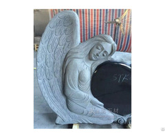 Angel Heart Kneeling Granite Tombstone European Style Made By Nature Stone