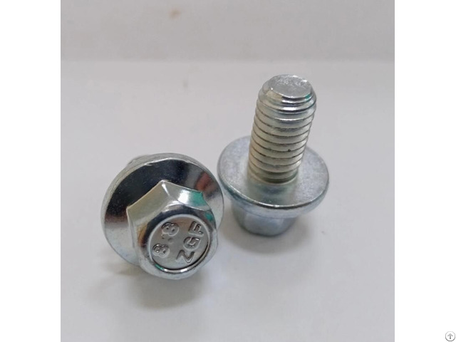 M8x14 Full Thread Hexagon Bolts With Flange