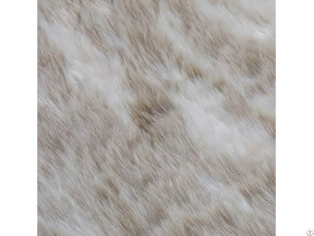 21hd0513 6 Two Colour Grey And White Jacquard Plush Fur