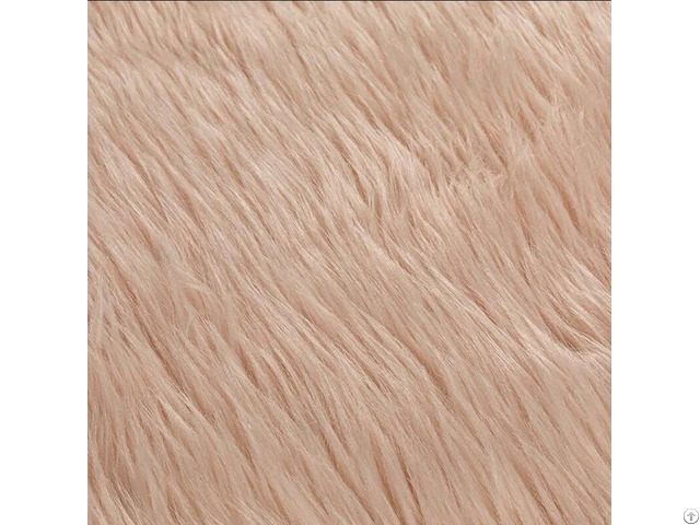 21hd0626 4 Pink Curly Long Pile Plain Fur Fabric