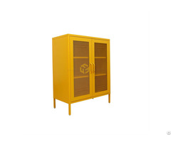 Dinning Table Side Locker Steel Mesh Door Cabinet