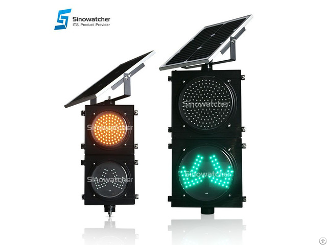 200mm 300mm Solar Flashing Yellow Full Ball And Diverging G Arrow Light