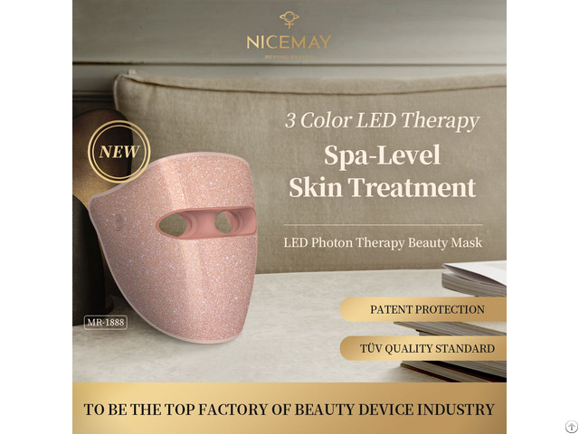 Face Mask With 3 Color Led Lights