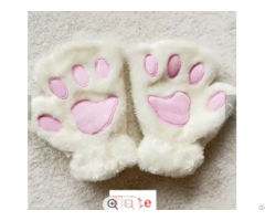 Winter Cute Mitten Soft Half Finger Gloves