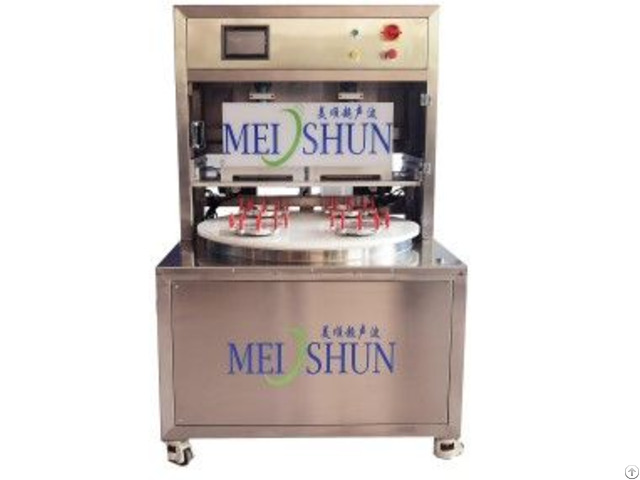 High Efficiency Round Cream Sandwich Cake Cutting And Inserting Machine