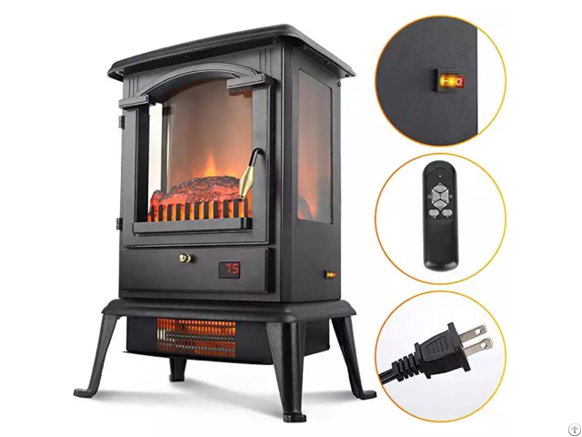 Electric Fireplace Heater With Remote Control