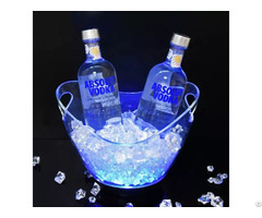 Waterproof Lighting Transparent Plastic Champagne Beer Beverage Led Ice Bucket