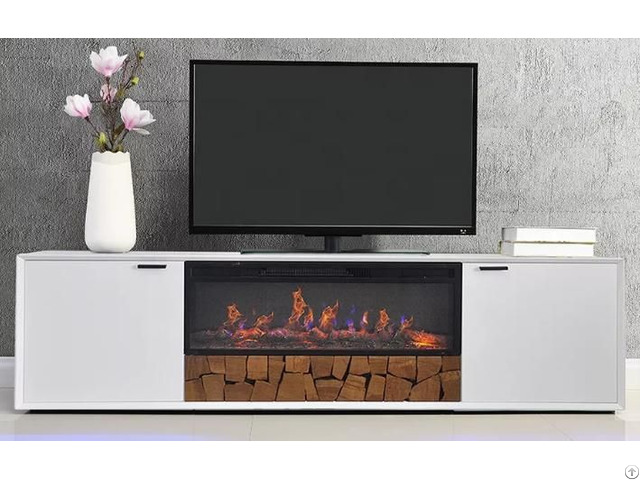 Tv Bench Electric Fireplace With Led Light