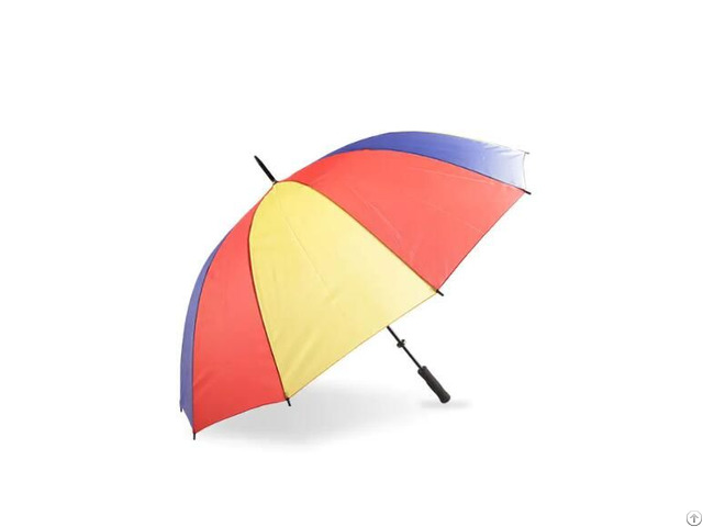 Multi Color Rainbow Type Polyester Golf Umbrella