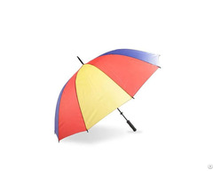Multi Color Rainbow Type Polyester Golf Umbrella