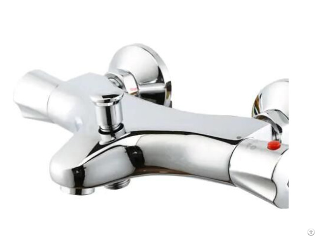 Double Handle Brass Chrome Thermostatic Bath Faucets