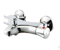 Df1h005 Double Handle Chrome Brass Thermostatic Bath Faucets