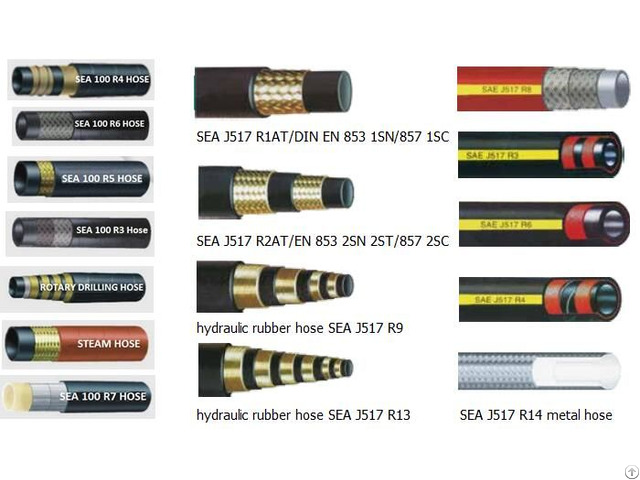 En853 1st Germany Standard Steel Wire Braid Hydraulic Fuel Oil Air Hose