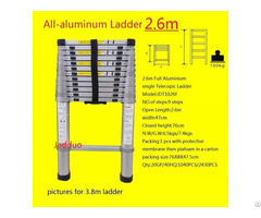 Full Aluminium Single Telecopic Ladder