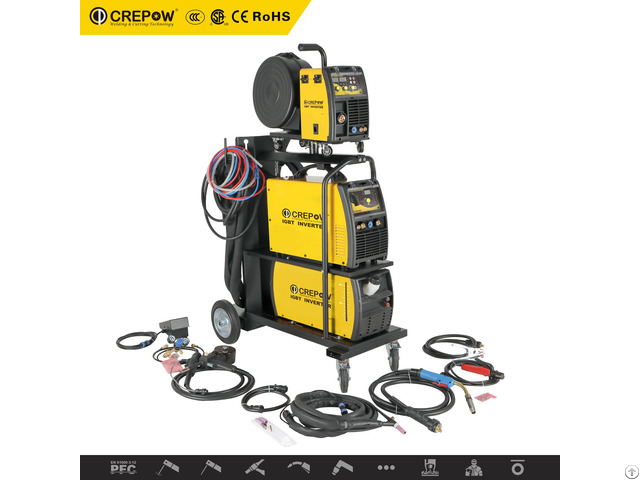 Crepow Multimig350f Syn Inverter Multi Function Mig Stick Lift Tig