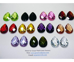 22x30mm And 20x30mm Cubic Zirconia Cz Pear Pendant Faceted Cut