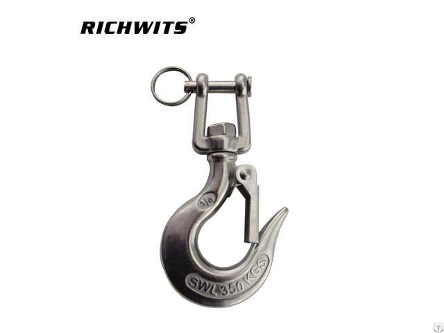 Stainless Steel Rigging Grade 304 Marine Jaw Type Swivel Crane Hook