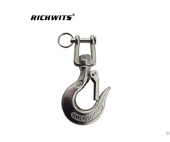 Stainless Steel Rigging Grade 304 Marine Jaw Type Swivel Crane Hook