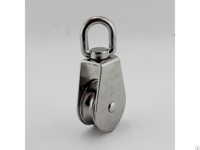 Stainless Lifting Single Sheave Swivel Block Cable Pulley