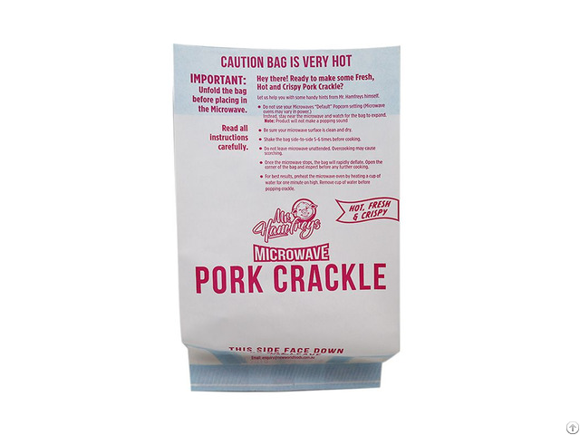 White Kraft Greaseproof Paper Pork Crackle Bag