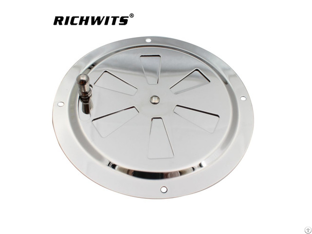 Marine Stainless Steel Round Louvered Style Air Vent Cover With Knob