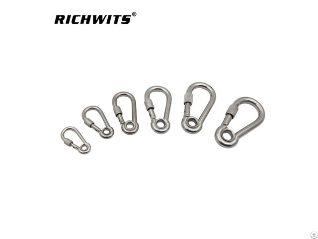 Stainless Steel Wire Cable Hardware Snap Hook Clip With Eyelet