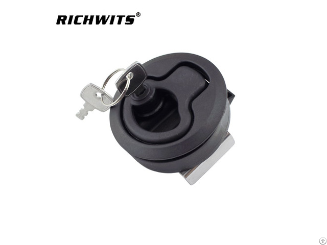 Black Locking Flush Pull Slam Latch Hatch Lift For Marine Boat