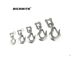 Stainless Steel Rigging Marine Jaw Type Swivel Crane Hook