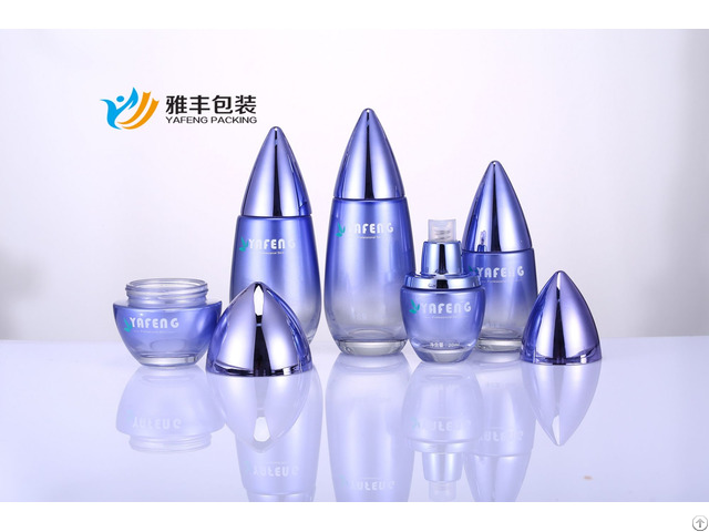 Luxury Skin Care Cosmetic Packaging Containers Gradient Skincare Jar And Bottle Set