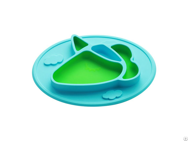 Divided Baby Toddler Feeding Plate With Place Mat