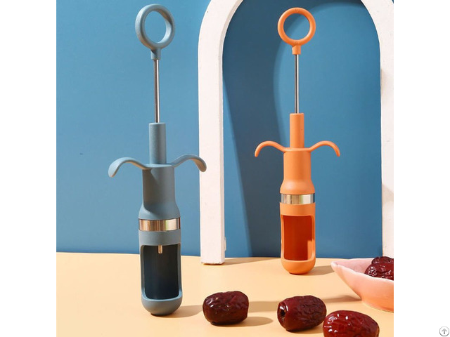Portable Cherry Fruit Corer Remover Multi Function Date Olive Pitter Tool