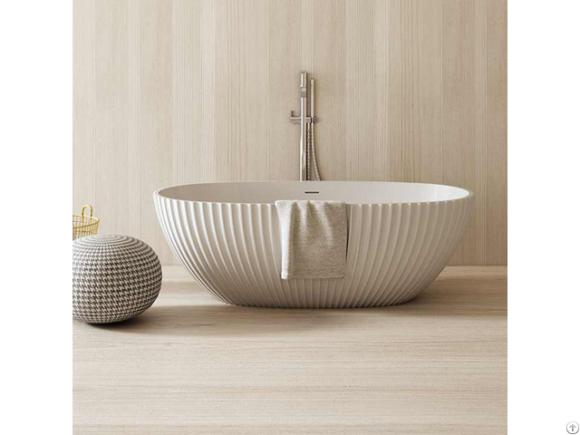 China Luxury Freestanding Solid Surface Bathtub Factory Monblari