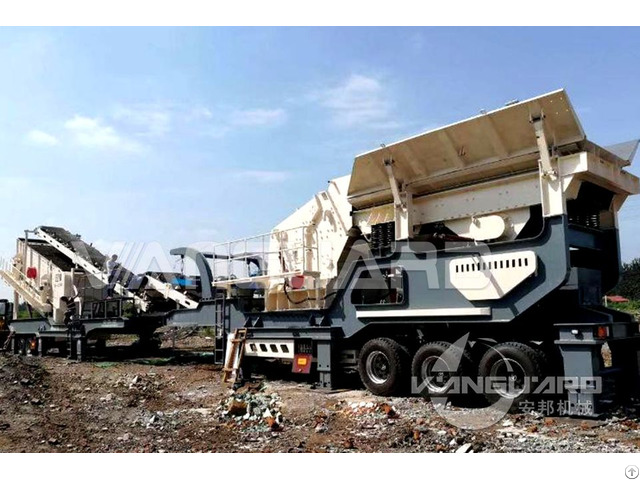 Medium Sized Quartz Dolomite Mobile Stone Impact Crusher