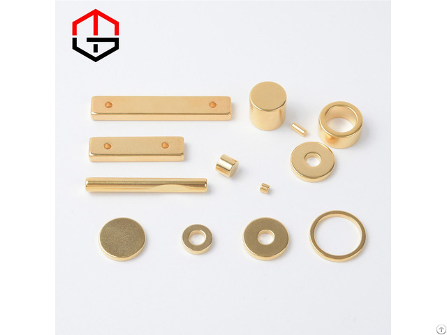 Ndfeb Magnet With Au Gold Coating For Industrial Usage
