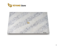 Big Slab White Background With Grey Veins Quartz Nt327